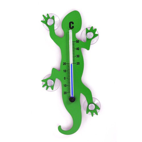 HAB & GUT -TG001-GRÜN- Fenster - Thermometer Gecko GRÜN Metall, 14 cm Länge, Salamander mit 4 starken Saugnäpfen zur Befestigung innen/außen HAB & GUT -TG001-GRÜN- Fenster - Thermometer Gecko GRÜN Metall, 14 cm Länge, Salamander mit 4 starken Saugnäpfen zur Befestigung innen/außen von HAB & GUT