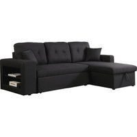 Umkehrbares Ecksofa mit Schlaffunktion Axel - 3 Sitzer - Schwarz von HABITAT ET JARDIN