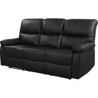 Relaxsofa Lincoln - 197 x 89 x 103 cm - 3 Sitzer - Schwarz von HABITAT ET JARDIN