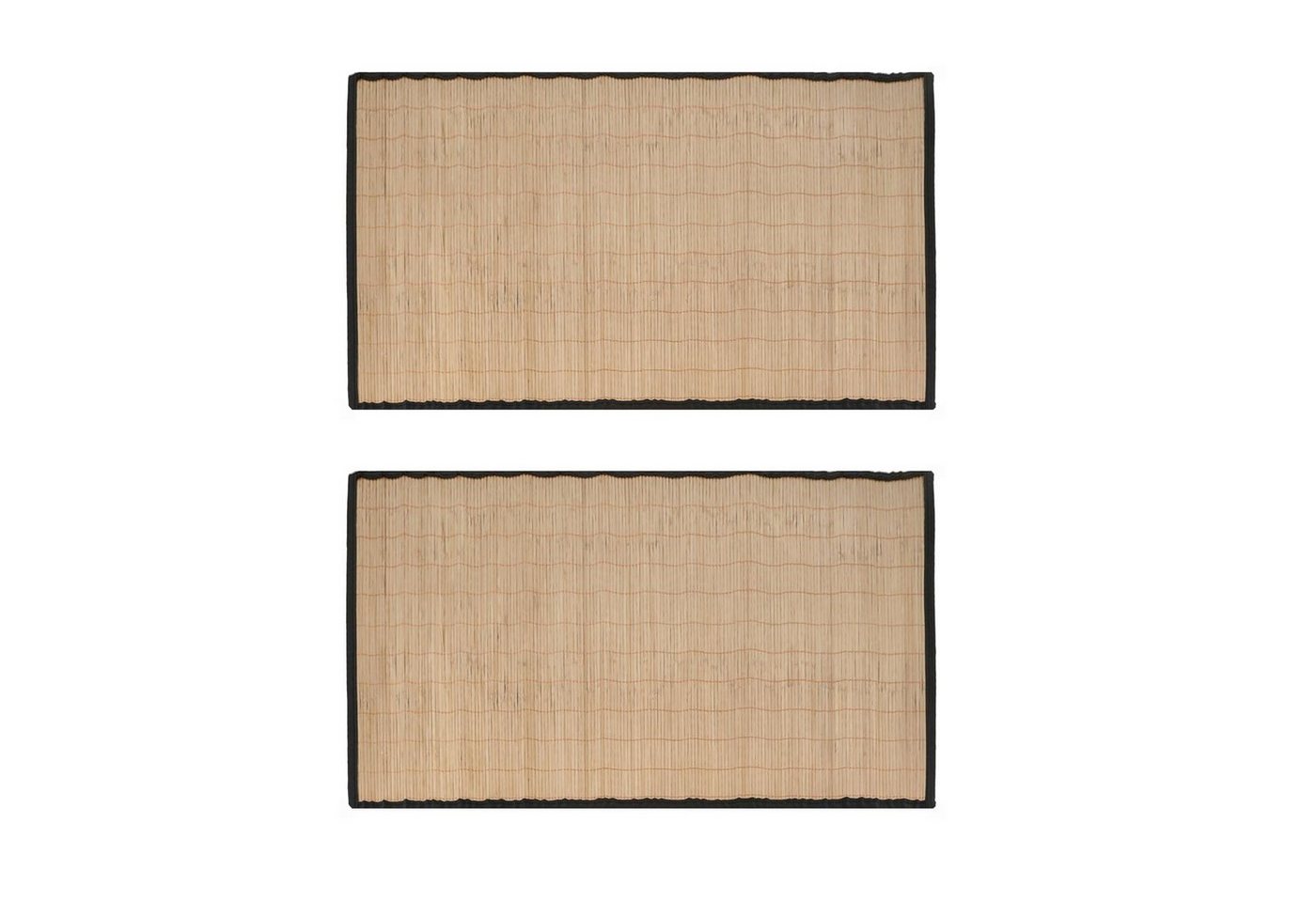 Fußmatte 2x Bambusmatte Bad Küche Flur Läufer Vorleger Küchenteppich, HAC24, Rechteckig, Höhe: 5 mm, Bambus 60 x 90 cm Rutschfest von HAC24