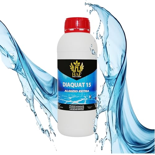 HAF® Algizid/Algenvernichter Extra 1 Liter - Anti Algenmittel gegen grünes Wasser - Algenverhüter zur Pflege & Reinigung Ihres Pools oder Teichs - Qualität: Made in Europe - Menge: 1 x 1 Liter von HAF