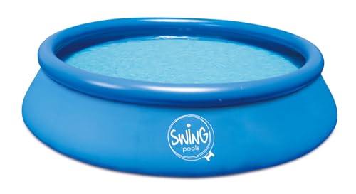 HAF® Quick Up Pool in blau mit den Maßen 305 x 76 cm - Selbstaufbauender & Selbst tragender Swimming Pool/Gartenpool/Aufstellpool ohne Filterpumpe von HAF