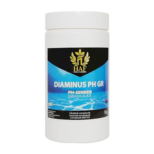 HAF® pH Senker/pH- / pH Minus Granulat 1 kg - Für eine schnelle & zuverlässige Senkung und Regulierung des pH-Werts in Pool, Schwimmbad & Whirlpool - Qualität: Made in Europe - Menge: 1 x 1 kg von HAF