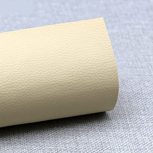 Leder patch（Creme farben）Selbstklebende Lederflicken Reparatur von Lederflicken für Autositze, Heimtextilien aus Leder, Sofas DIY kreative Lederproduktion（50 * 120cm） von HAHII