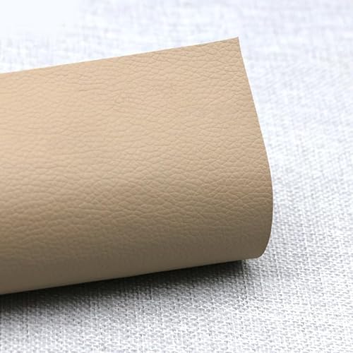 Selbstklebender Lederpatch, Kunstlederpatch, verwendet für Sofa, Autositz Lederreparatur Khaki beige(20CMX120CM) von HAHII