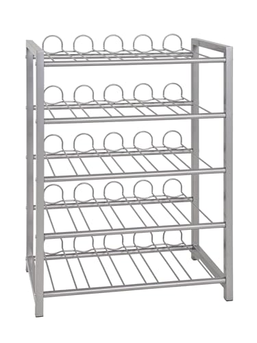 HAKU Möbel Flaschenregal, Metall, alu, B 54 x T 31 x H 76 cm von HAKU
