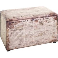 HAKU Möbel Sitztruhe 25774 Motiv Zeitung Holz 65,0 cm von HAKU Möbel