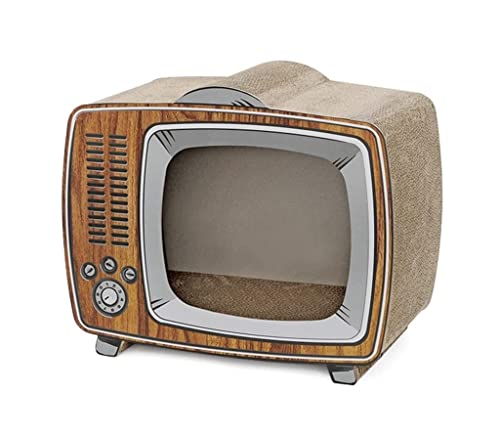 Kratzbrett Kratzpappe Cat Scratcher Lounge Kreativer Retro-TV-Kratzpa-Karton Kann Auch Als Katzennest-Kratzunterlage Verwendet Werden Kratzmatte Kratzbrett Katze von HALAHAI