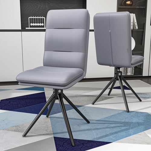 HAMHAIGO Bürostuhl Drehstuhl Loungesessel Leder Konferenzstuhl mit Rückenkissen Bürostuhl 360° Drehstuhl von HAMHAIGO