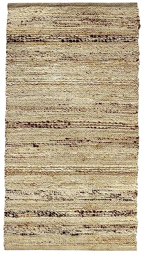 HAMID - Jute Teppich, Nur, Teppich 100% Natur, Jutefaser Handgewebt, Weicher Teppich und Hohe Festigkeit für Wohnzimmer, Esszimmer, Schlafzimmer, Flurteppich - (D4, 150x80cm) von HAMID