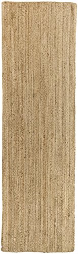 HAMID Jute Teppich, Alhambra Teppich Handgewebt 100% Naturfaser de Jute, Wohnzimmer, Schlafzimmer, Flurteppich, Farbe Natur (80x250cm) von HAMID