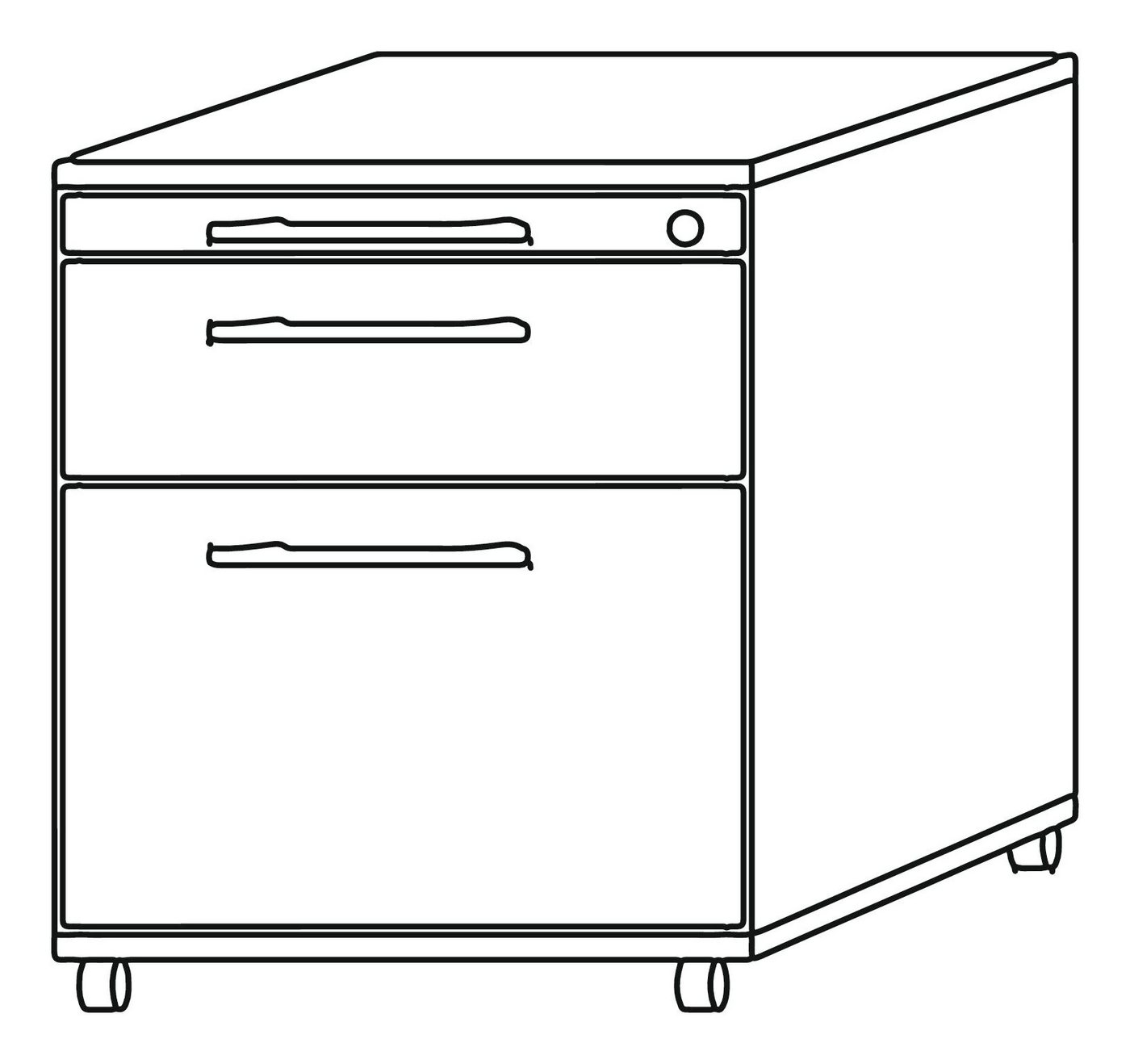 HAMMERBACHER Container Lichtgrau 42,8 x 58 x 59 cm 1SL, 1HR von HAMMERBACHER