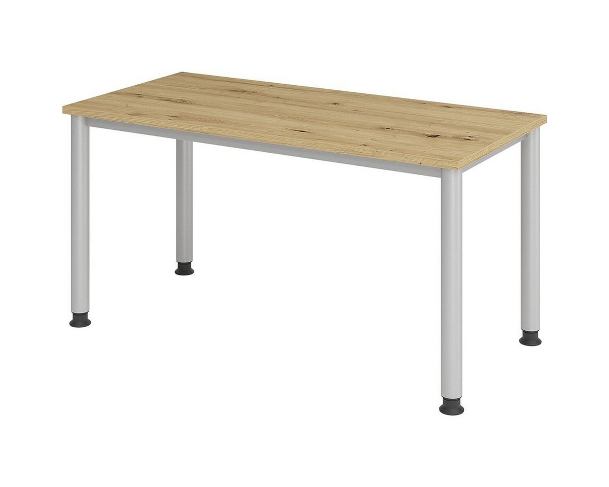 HAMMERBACHER Schreibtisch Home Office, höhenverstellbar bis 81 cm, Rundrohr-Gestell von HAMMERBACHER