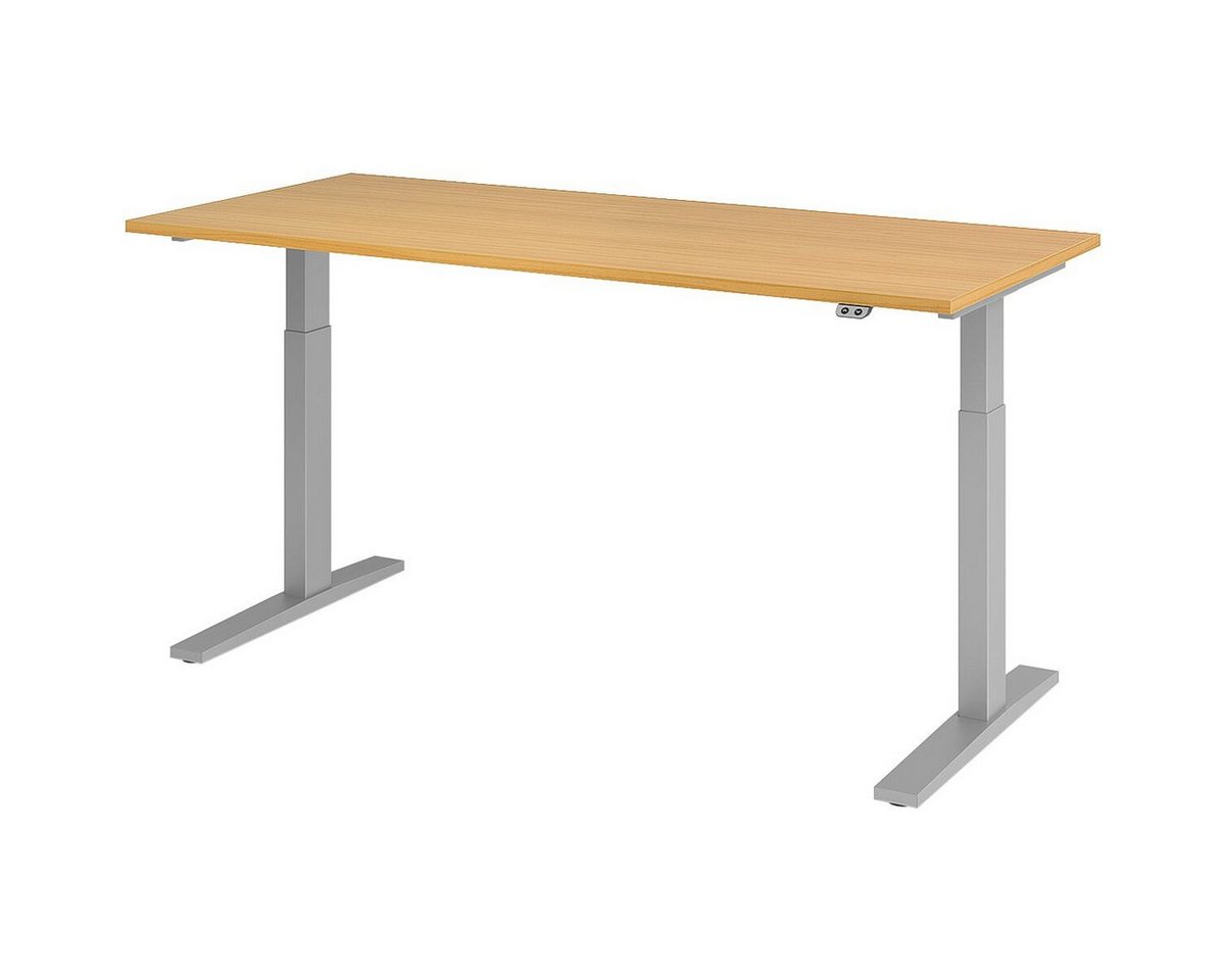 HAMMERBACHER Schreibtisch Upper Desk, elektrisch höhenverstellbar bis 120 cm, Gestell silberfarben von HAMMERBACHER