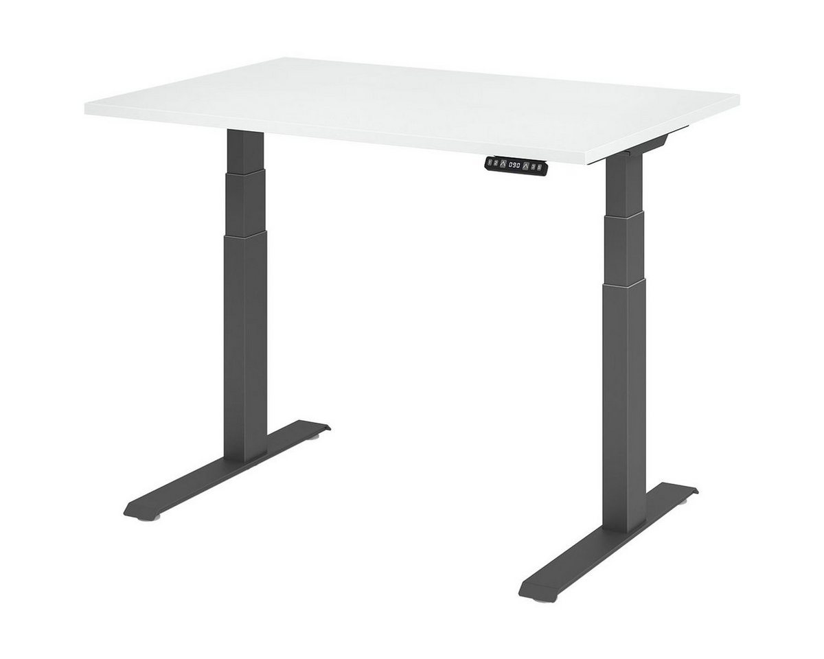 HAMMERBACHER Schreibtisch Upper Desk, elektrisch höhenverstellbar bis 129 cm, Gestell grahitfarben von HAMMERBACHER