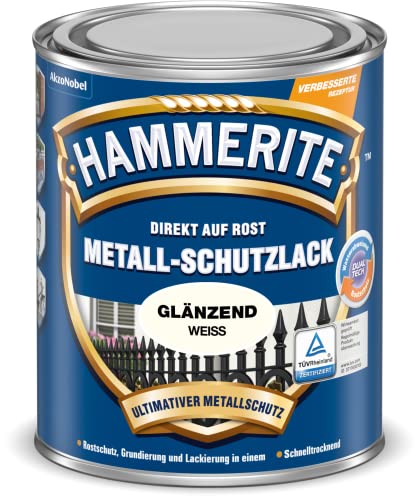 HAMMERITE METALLSCHUTZLACK GLAENZEND WEISS 750ML von HAMMERITE
