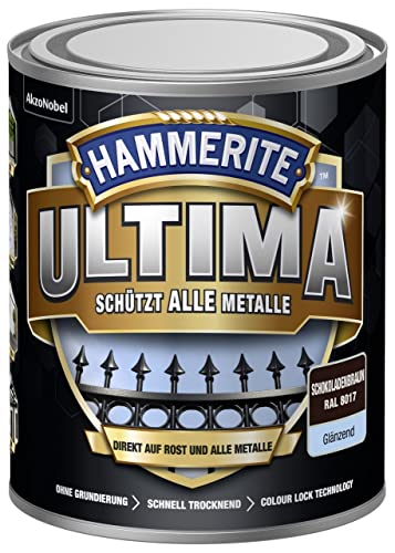 HAMMERITE METALLSCHUTZLACK ULTIMA GLÄNZEND SCHOKOLADENBRAUN RAL8017 750ML von HAMMERITE