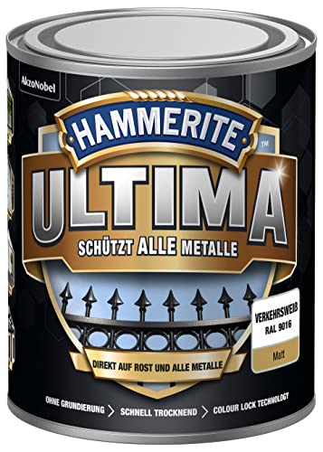 HAMMERITE METALLSCHUTZLACK ULTIMA MATT VEKEHRSWEISS RAL9016 750ML von HAMMERITE