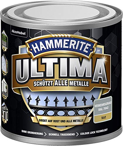 HAMMERITE METALLSCHUTZLACK ULTIMA MATT VERKEHRSGRAU RAL7042 250ML von HAMMERITE