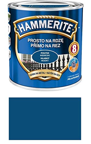 Hammerite Metallschutzlack Rostschutz 250ml Glänzend Farbauswahl NEU TOP PREIS (Glänzend Blau) von HAMMERITE
