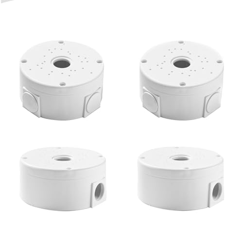 4 Pack Kamera-Anschlussdose Abzweigdose Verstecktes Kabel aus Kunststoff für Dome-Kamera Junction box Wasserdicht für Überwachungskameras im Innen und Außenbereich geeignet für Wände Decken von HAMON