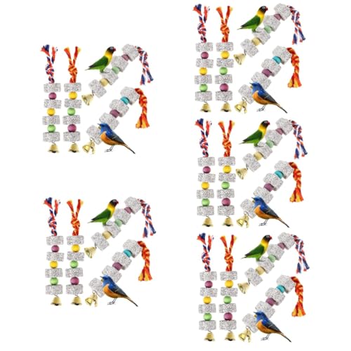 HANABASS 20 Stück Backenstein Schnabel Schleifstein Papageien Hängespielzeug Für Käfige Papageien Kauspielzeug Papageien Spielzeug Kleines Papageienkäfig Zubehör Papageien Spielzeug von HANABASS