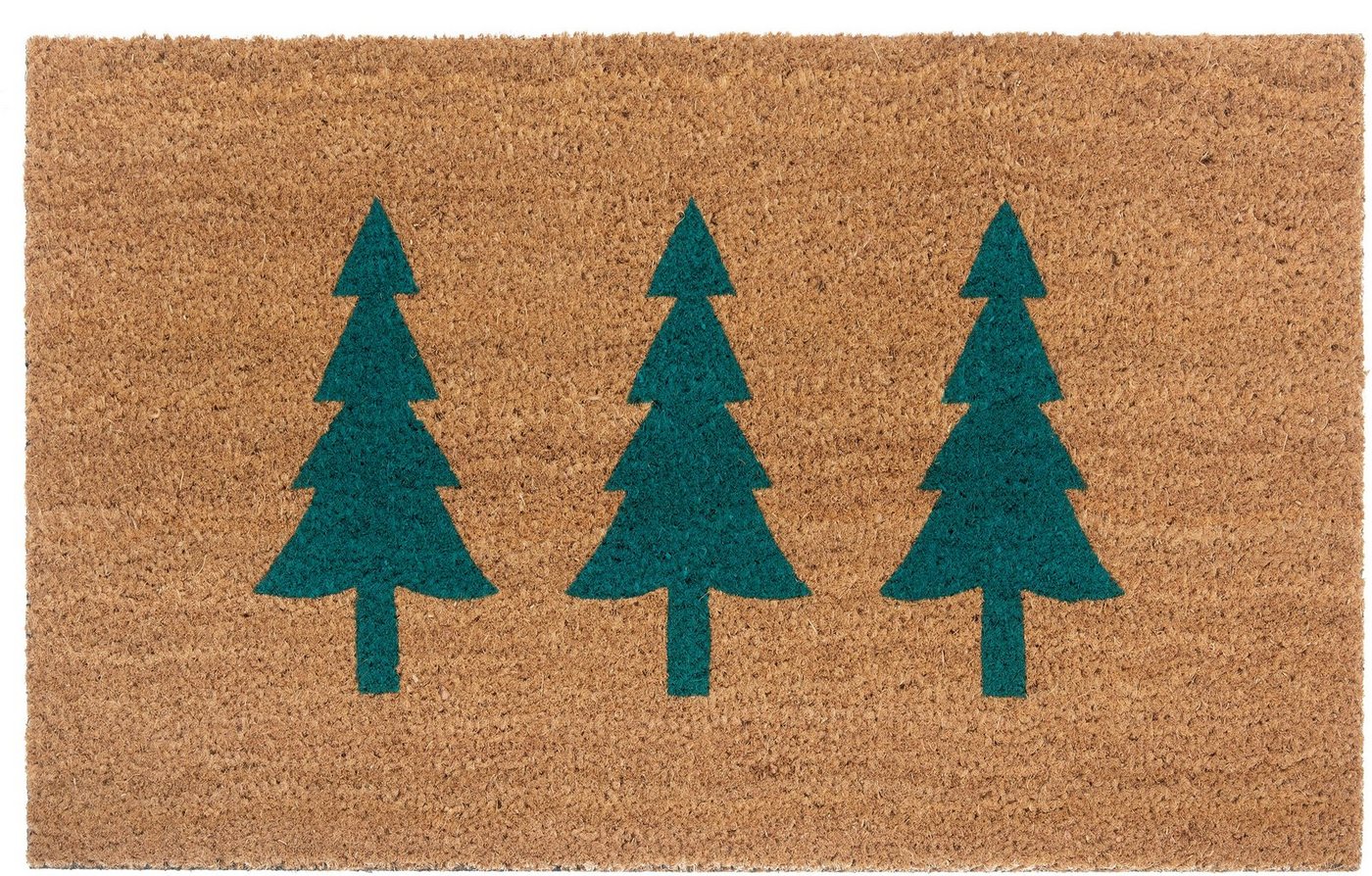 Fußmatte Mix Mats Kokos Pine Trees, HANSE Home, rechteckig, Höhe: 15 mm, Weihnachten, Schmutzfangmatte, Outdoor, Rutschfest, Innen, Kokosmatte von HANSE Home