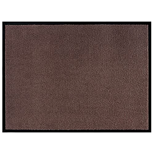 Hanse Home Waschbare In- & Outdoor Fußmatte Uni einfarbig Fußabtreter Schmutzfangmatte Türmatte Schmutzfänger Eingangsteppich Anti-Rutsch Größen, 90x150 cm, Braun von Hanse Home