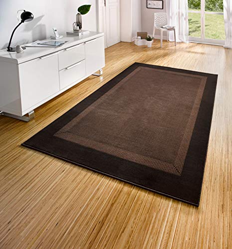 Hanse Home Teppich Läufer Band 120x170cm – Teppichläufer Weicher Kurzflor Teppich Modernes Design Läufer für Flur, Schlafzimmer, Kinderzimmer, Badezimmer, Wohnzimmer, Küche Dekoläufer – Braun von Hanse Home