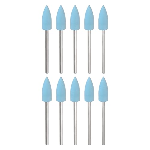 HARFINGTON Gummi-Polier-Bit, Silikon-Polierscheiben, 600er-Körnung, 6 mm Durchmesser, montierter Schleifkopf für elektrische Schleifer, rotierendes Werkzeug, konische Form, 10 Stück von HARFINGTON