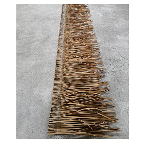 Palmgras-rolle Künstliche Gefälschte Stroh Reetdach Schindel Palmschindel 50x300cm Palme Bambus PE-Plastik-Palmenstroh Feuerfeste für Tiki-Bar Garten Terrasse Pavillons Hausdekoration(Color:Gelb) von HARICSET