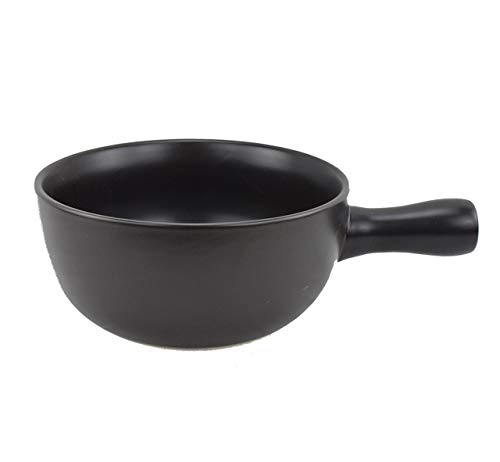 HASAYAKI Feuerfeste Keramik-Käse-Fondue-Pfanne, schwarze Matte, Dia22,5cm H10cm Durchmesser. 2,5L Kapazität. Wärmebeständigkeit des natürlichen Materials bis 400 Grad Celsius HASAYAKI Feuerfeste Keramik-Käse-Fondue-Pfanne, schwarze Matte, Dia22,5cm H10cm Durchmesser. 2,5L Kapazität. Wärmebeständigkeit des natürlichen Materials bis 400 Grad Celsius von HASAYAKI
