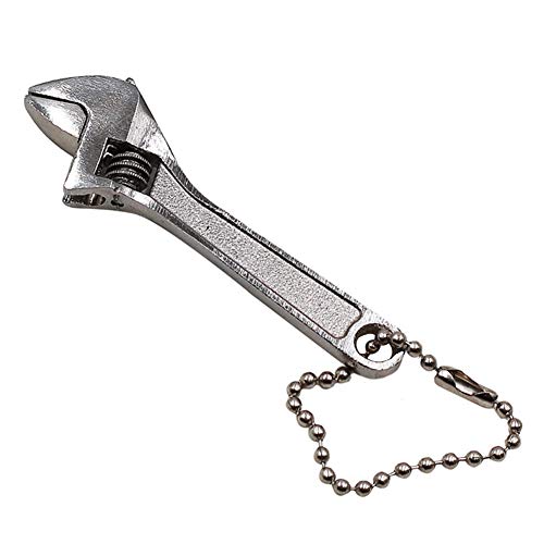 Mini-Schraubenschlüssel, universal, verstellbar, multifunktional, Mini-Schraubenschlüssel, Maulschlüssel, schnelle Metallreparatur, tragbares Handwerkzeug (6,3 cm, Silber) von HATOOLHA