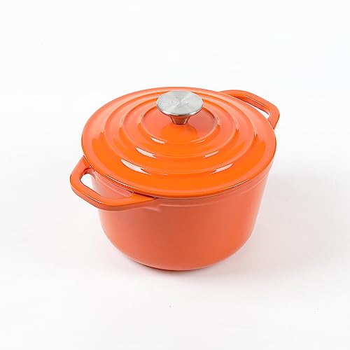 HAWOK Emaillierte Gusseisen Mini Sauce Pfanne 1,5 QT Orange… von HAWOK