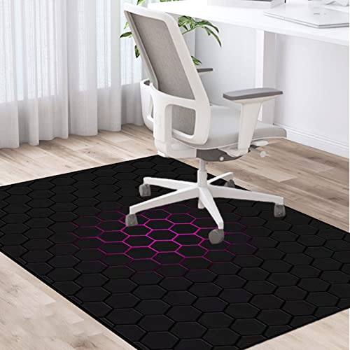 HAXA Bodenschutzmatte Bürostuhlunterlage Bürostuhl Teppichschoner Gaming Fußboden-Matte rutschhemmend Bodenschutz für Parkett,Laminat,Hartböden und Teppichboden 90x120cm von HAXA