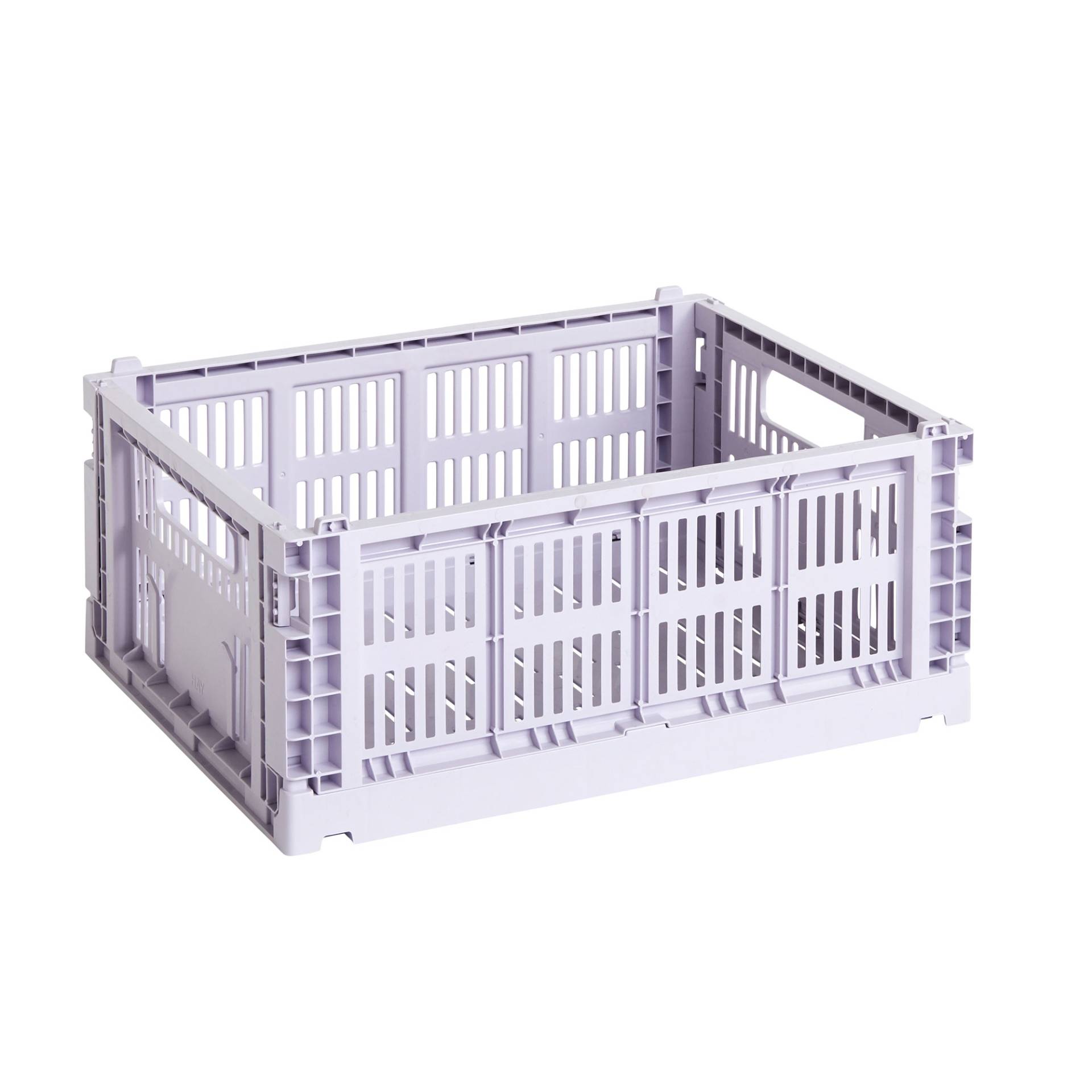 HAY - Colour Crate Korb recycelt M - lavendel/LxBxH 26,5x34,5x14cm/faltbar/stapelbar von HAY