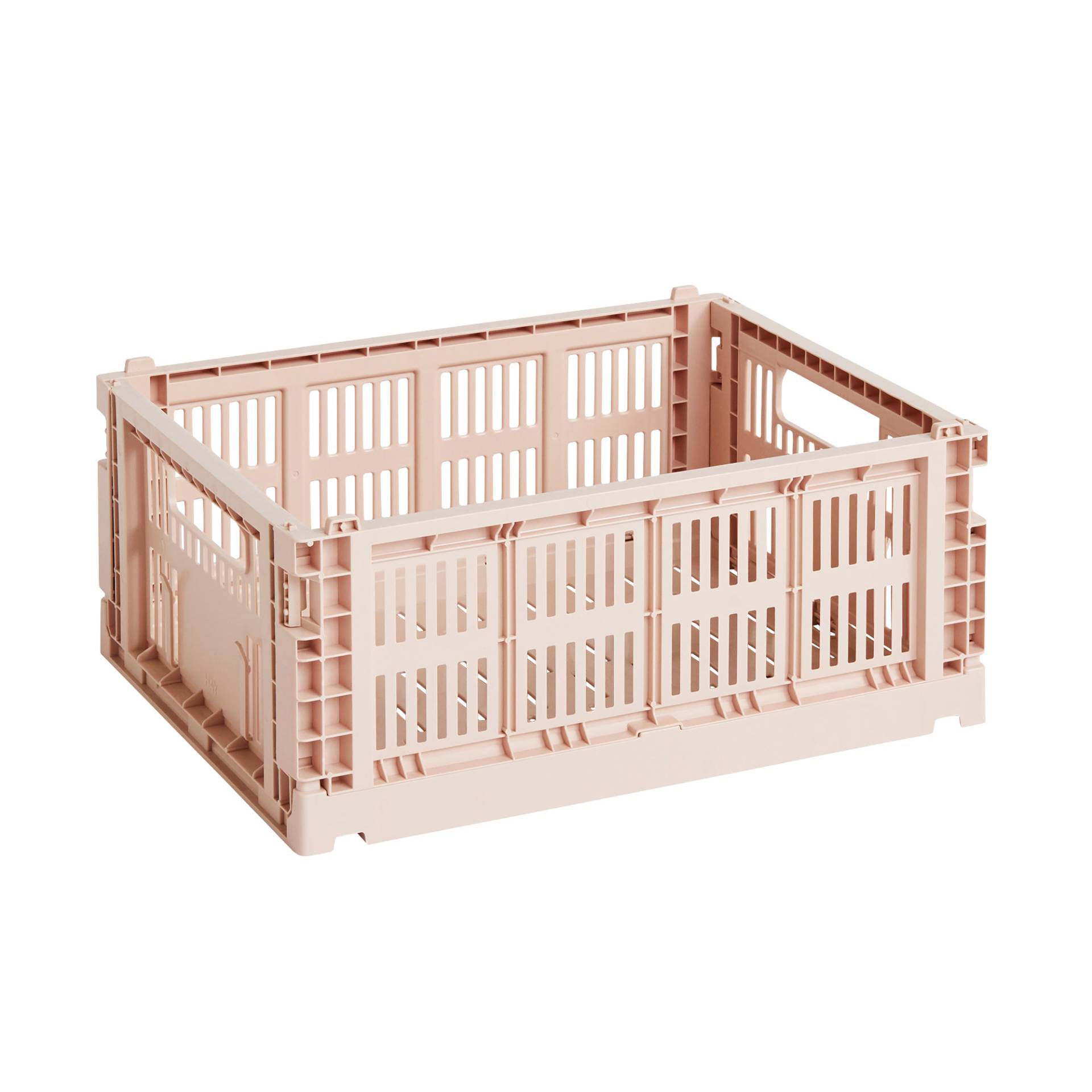 HAY - Colour Crate Korb recycelt M - puder/LxBxH 26,5x34,5x14cm/faltbar/stapelbar von HAY