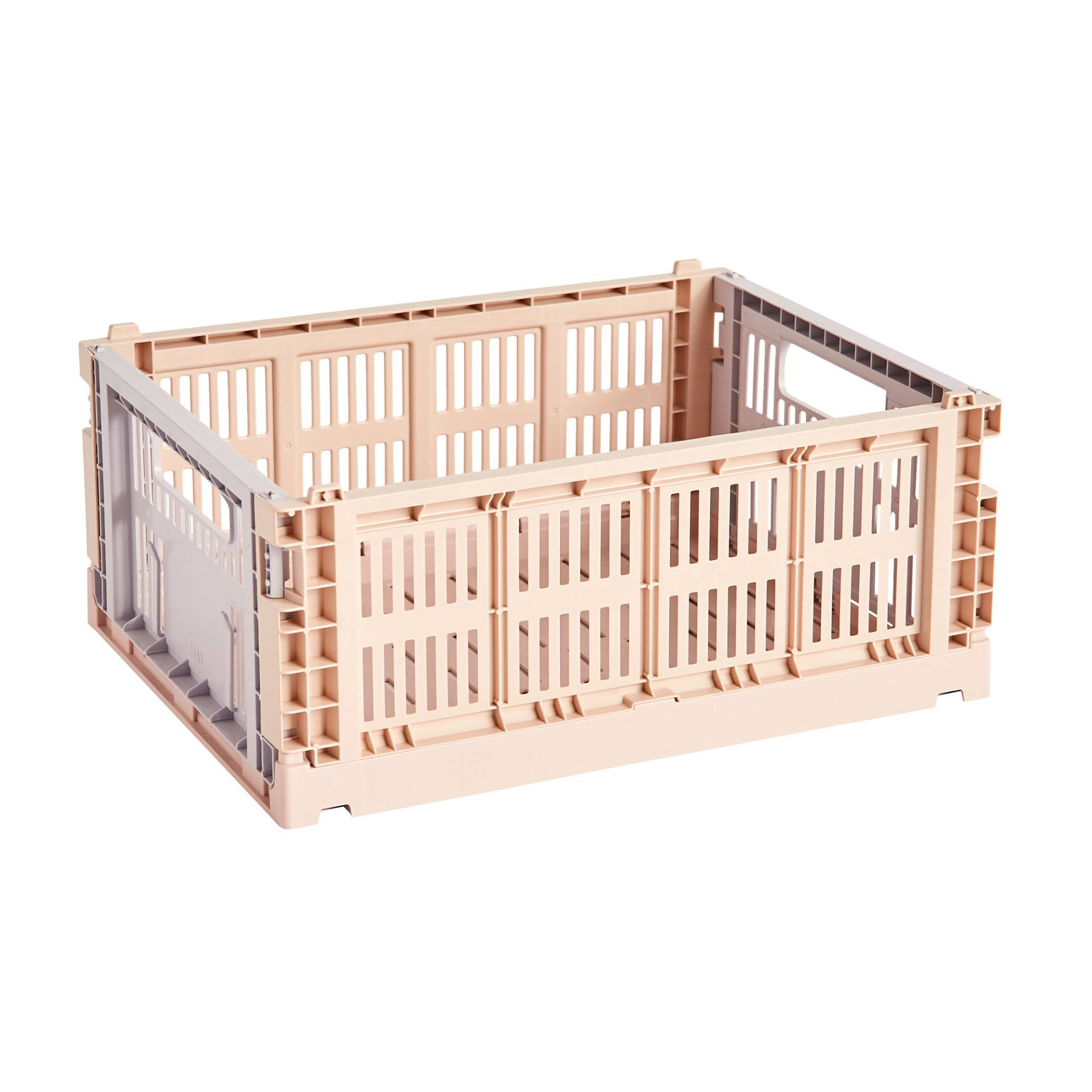 HAY - Colour Crate Mix Korb recycelt M - pulver/LxBxH 26,5x34,5x14cm/faltbar/stapelbar von HAY