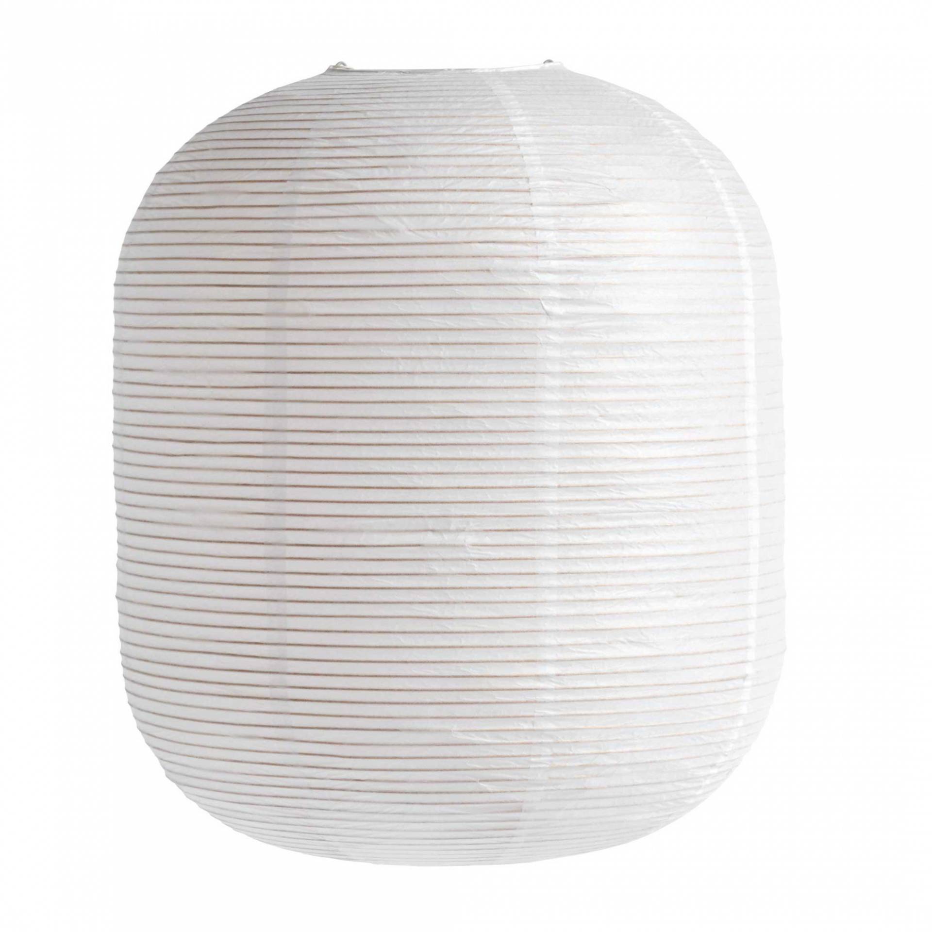 HAY - Rice Paper Shade Lampenschirm länglich - klassisches weiß/Papier/Eisenstruktur/H 50cm / Ø 42cm/ohne Aufhängung von HAY
