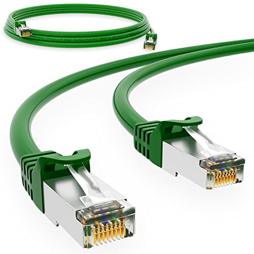 HB-DIGITAL 0,25m Netzwerkkabel LAN CAT.6 Kabel - Übertragungsgeschwindigkeit bis zu 1 Gbit/s - RJ45 Stecker 25cm cat 6 Grün Kupfer Profi S/FTP Cat6 Ethernet Cable Patchcable Switch Router Modem von HB-DIGITAL