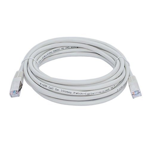 HB DIGITAL 10m Patchkabel CAT. 5e, Ethernet, LAN, hellgrau, RJ45 Stecker von HB-DIGITAL