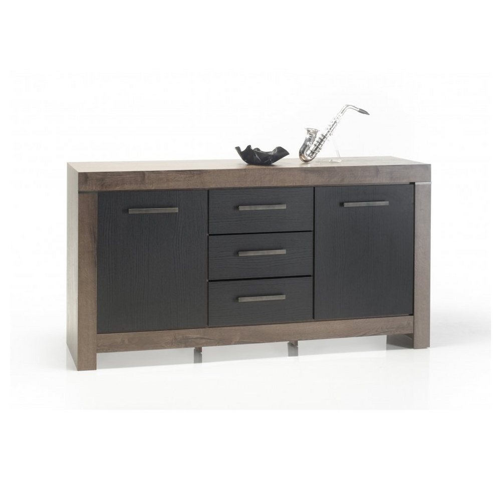 HBZ Kommode Kommode BALIN Sideboard Canyon Eiche Nb. / Schwarz von HBZ