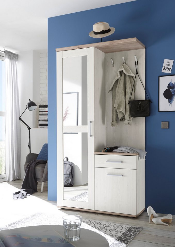 HBZ Kompaktgarderobe Romance (1-St) im Landhausstil, Garderobe mit Spiegel von HBZ