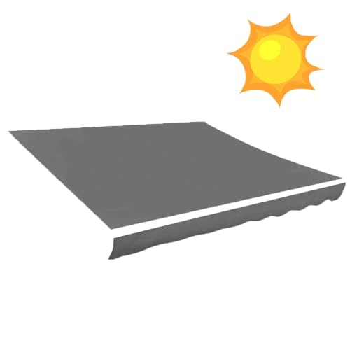 HCZION Klemmmarkise Markisenbespannung Ersatz-Markisenstoff Sonnenschutz Ersatzstoffe Terrassenmarkise Polyester Markisentuch Für Laden Restaurant Fenster (Size : 10x5ft-3x1.5m) von HCZION