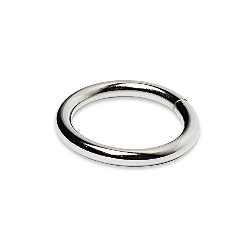 HEAVYTOOL Rundringe 20mm x 3mm geschweißt Stahl vernickelt (30 Stück) O Ring Stahlring O Ringe Metallring Rundring von HEAVYTOOL