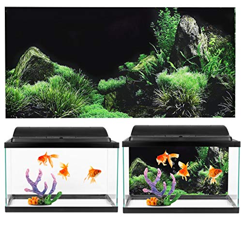 HEEPDD Aquarium Poster, Meeresboden Wasser Gras Aquarium Hintergrund Poster PVC Kleber Terrarium Hintergrund Dekoration Papier Aufkleber für Aquarium Hintergrund(61 * 40cm) von HEEPDD