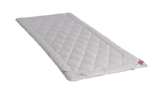 HEFEL Wellness Zirbe Unterbett Schafschurwolle Matratzenauflage mit Eckgummibänder 700 g/m² 120 x 200 cm von HEFEL