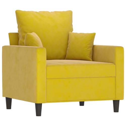 HEFZGDB 3-TLG. Sofagarnitur mit Kissen Gelb Samt Loungesessel Lesesessel Bequem Kleine Sofa Big Sofa für Wohnbereich Büro Empfangsraum Aufenthaltsraum HEFZGDB 3-TLG. Sofagarnitur mit Kissen Gelb Samt Loungesessel Lesesessel Bequem Kleine Sofa Big Sofa für Wohnbereich Büro Empfangsraum Aufenthaltsraum von HEFZGDB