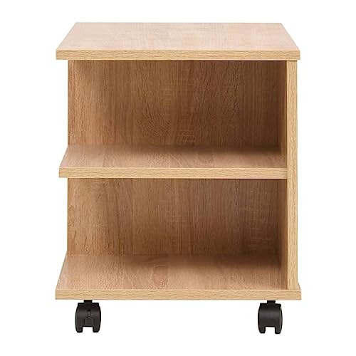 HEFZGDB Beistelltisch mit Rollen 50×35×42 cm Eichenbraun Vitrine Regale Mehrzweckschrank Apothekerschrank Küche für Wohnbereich Büro Bibliothek Arbeitszimmer HEFZGDB Beistelltisch mit Rollen 50×35×42 cm Eichenbraun Vitrine Regale Mehrzweckschrank Apothekerschrank Küche für Wohnbereich Büro Bibliothek Arbeitszimmer von HEFZGDB