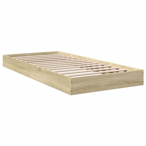 HEFZGDB Bettgestell ohne Matratze Sonoma-Eiche 75x190 cm Holzwerkstoff Jugendbett Bed Frame Familienbett Einzelbetten für Herberge Gästezimmer Schlafzimmer Wohnbereich HEFZGDB Bettgestell ohne Matratze Sonoma-Eiche 75x190 cm Holzwerkstoff Jugendbett Bed Frame Familienbett Einzelbetten für Herberge Gästezimmer Schlafzimmer Wohnbereich von HEFZGDB